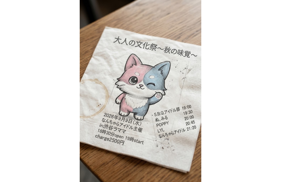 なんちゃらアイドル主催 大人の文化祭~秋の味覚~